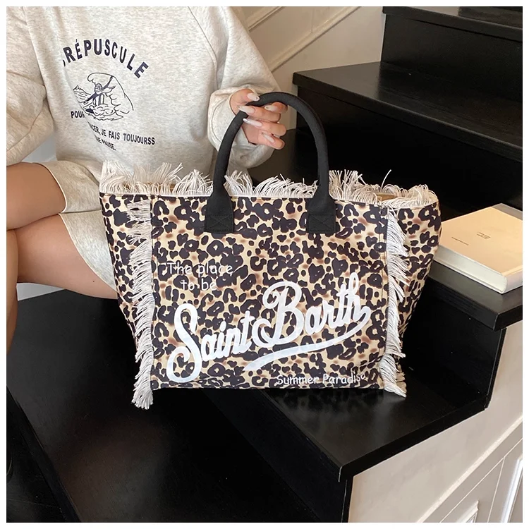 JIAERDI Hot Girl هامش ليوبارد طباعة حمل حقيبة المرأة ريترو شخصية سعة كبيرة حقائب كتف السيدات إلكتروني طباعة حقيبة يد #5