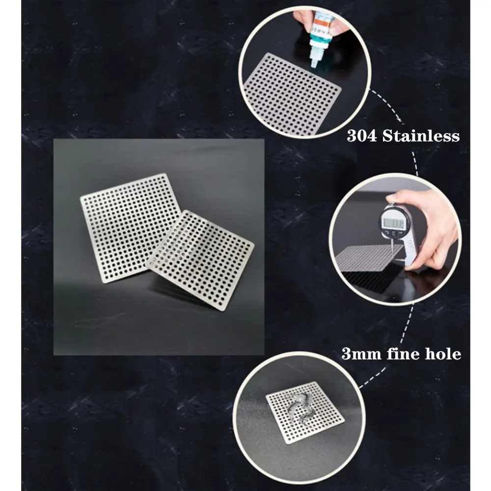 Stopper Bathroom Tool Shower Drain Cover Colander 304 stainless Hair Filter Floor drain pad Sink Strainer Square Drain Cover
