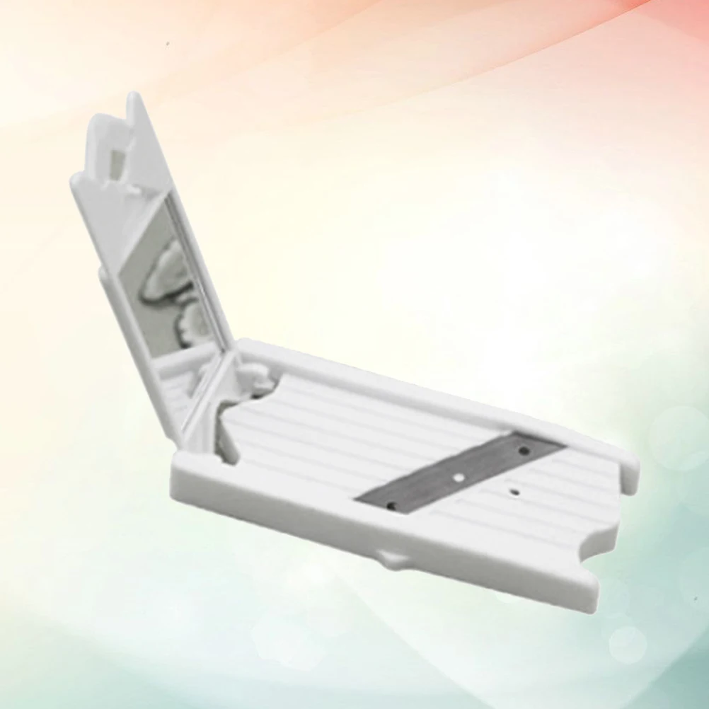 

Beauty Cucumber Slicer Mirror Vegetable Cutter Fruit Slicer Tool Stainless Steel Kitchen Gadget Easy Clean (Random