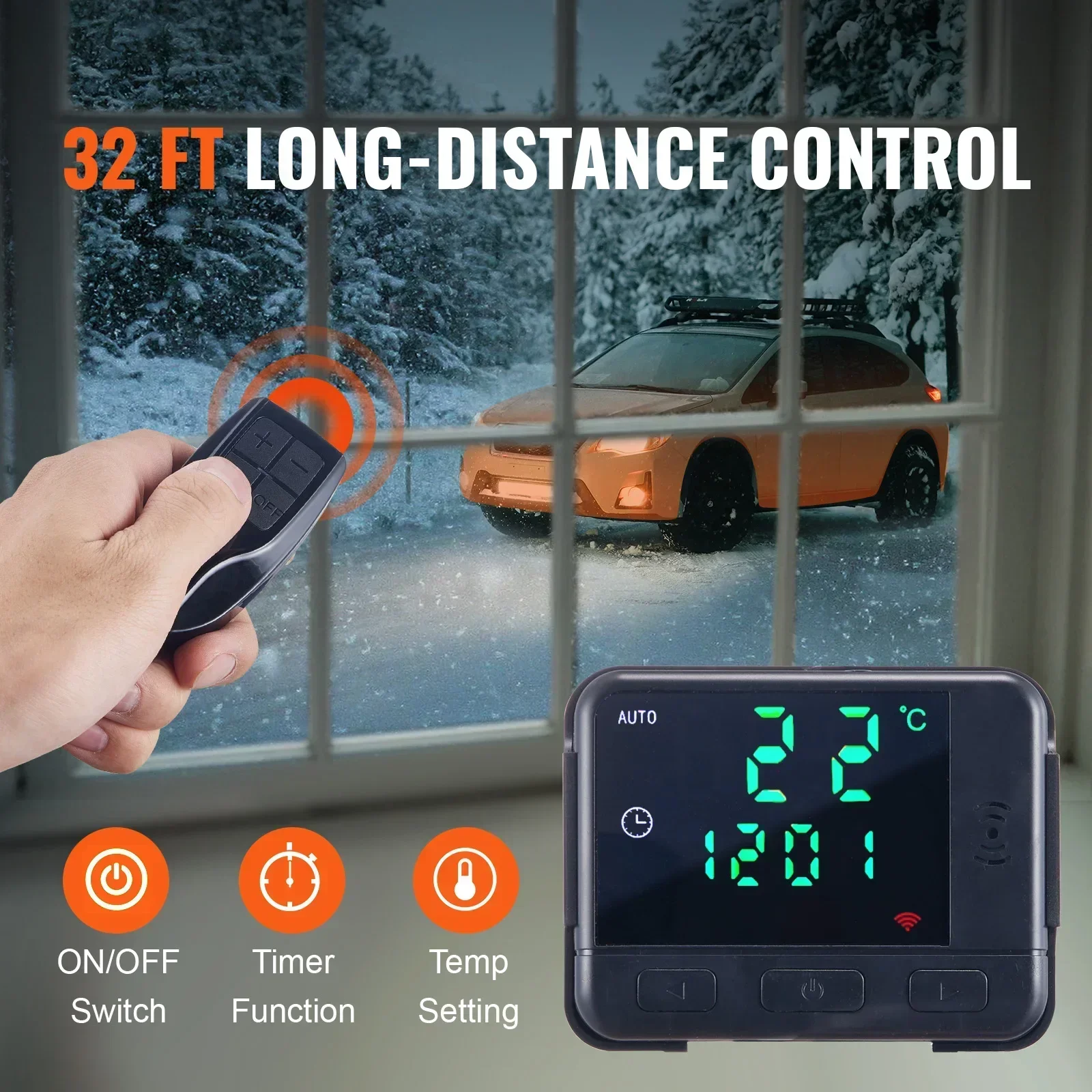 VEVOR Car Heater Diesel Air Heater 5/8KW 12V Diesel Heater With LCD Switch Silencer for Car Truck Boat RV Parking Diesel TOOLS