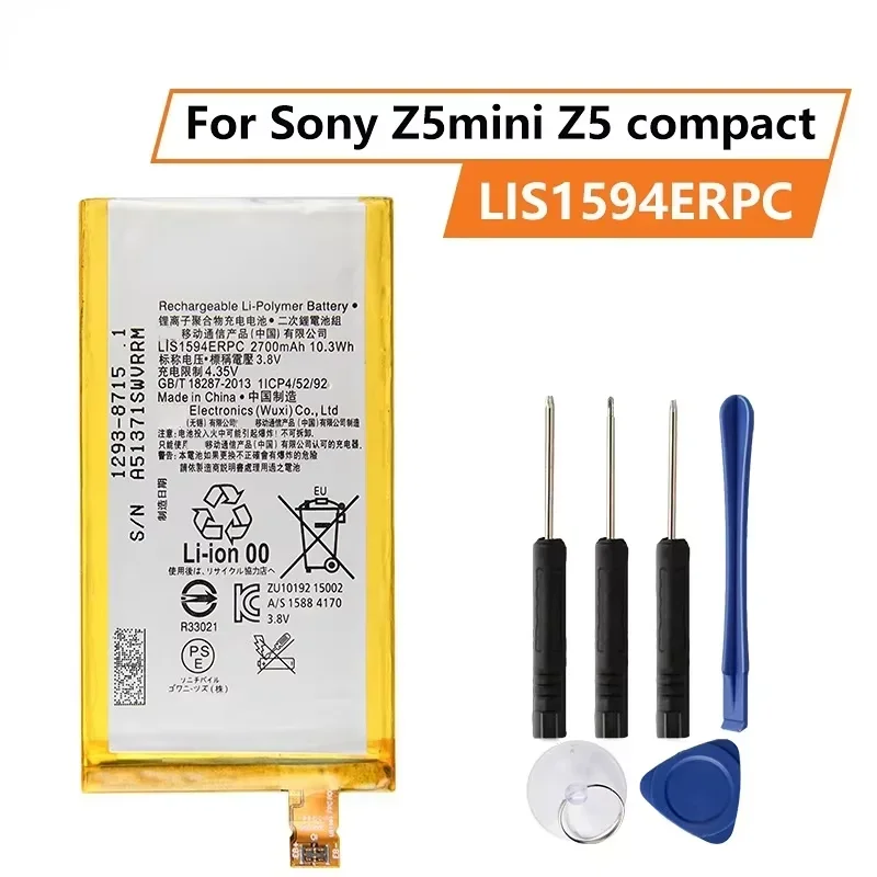 Production Date 2024 Replacement Battery LIS1594ERPC For SONY Xperia Z5C Z5 mini E5823 z5 Compact High Quality Phone Batteries