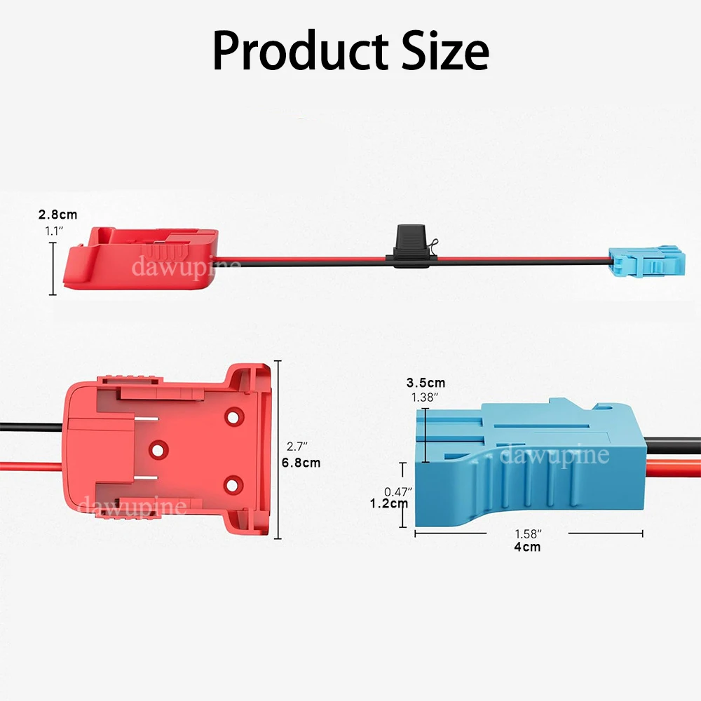 Power Wheels DIY-Adapterkabel für Makita, Milwaukee, Dewalt 18V 20V Akku, für Peg-Perego Kinderfahrzeuge – Detail 13