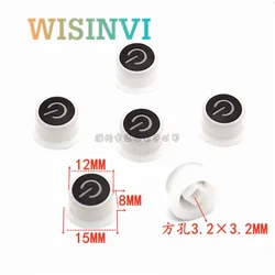 10PCS 15x 8MM plastic transparent button cap 6 x6 tact Switch Knob Amplifier panel plastic button cap square hole 3.2