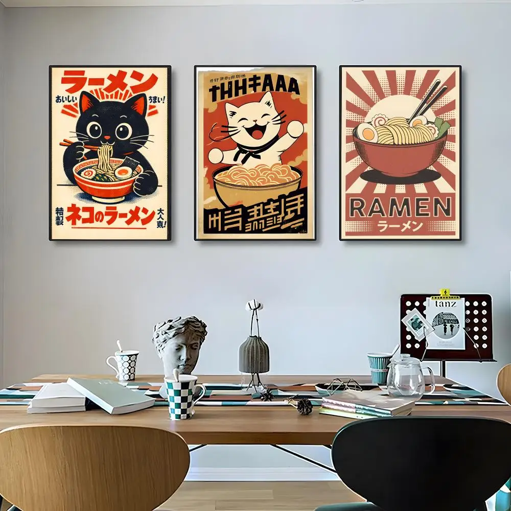 Vintage Illustrator Japan Ramen Art Poster Classic poster and wall art prints are suitable for living rooms, bedrooms,and home