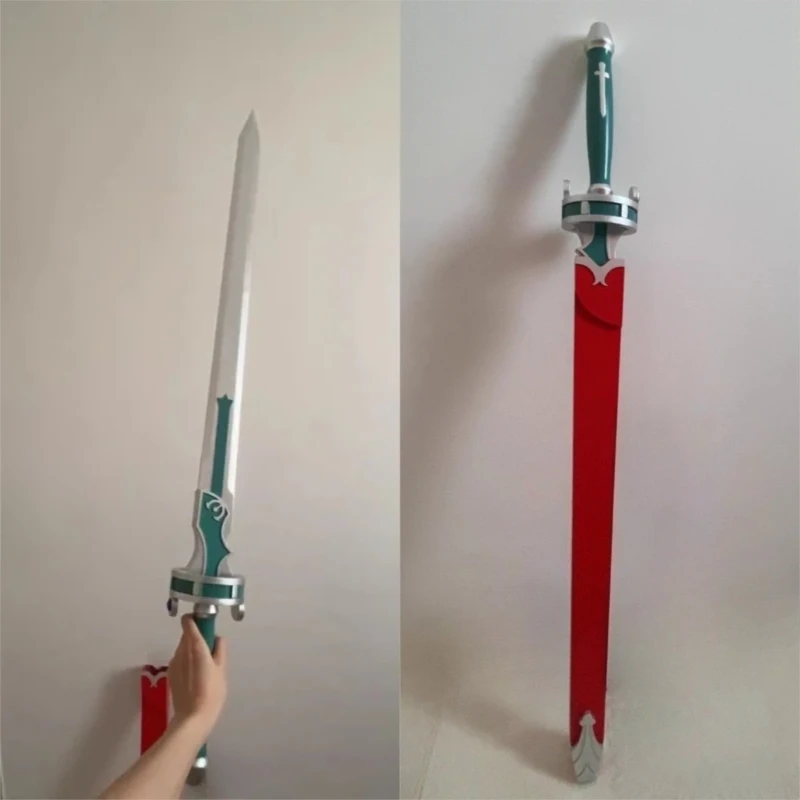 117cm accesorios de Cosplay arte en línea Yuuki Asuna Yuuki espada de madera modelo Anime disfraz vestido elegante fiesta escenario espectáculo Prop