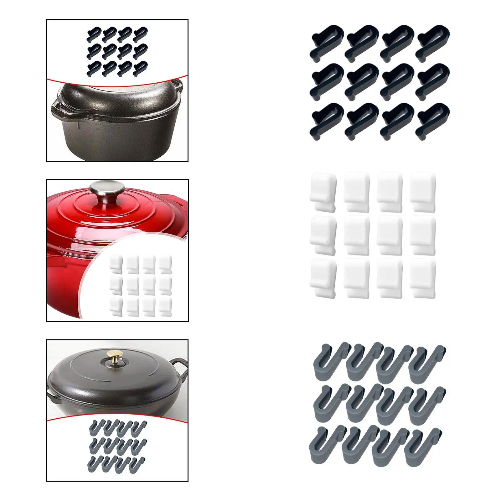 Oven Protector Silicone Clips Multipurpose Pan Protector Non Slip Kitchen Clamp for Transporting Cookware