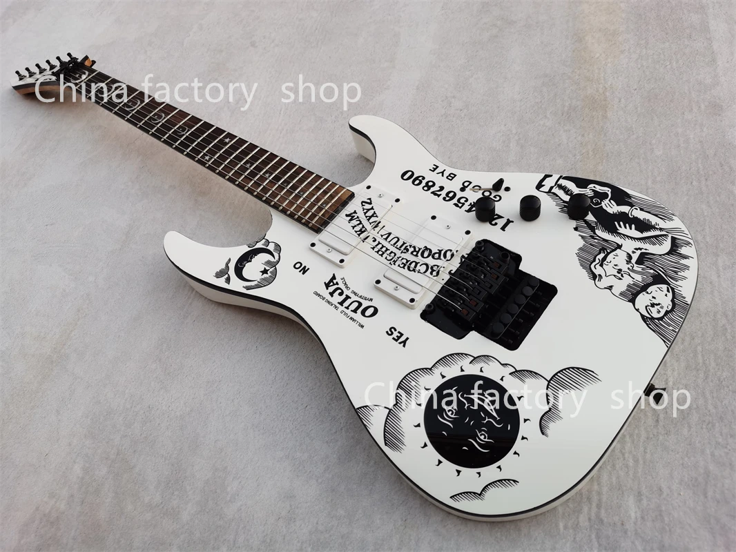 Top Quality ESP Custom Shop KH-2 Ouija Kirk Hammett Cynthia White Electric Guitar