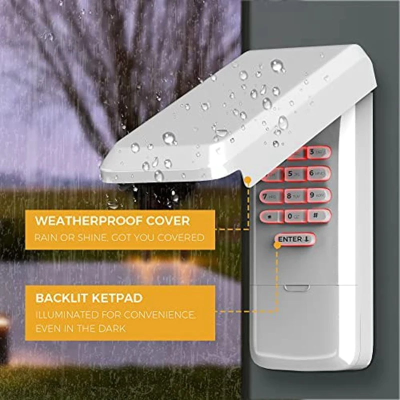 1 Pieces Universal Garage Door Keypad Garage Keypad Opener Garage Door Keypads & Remotes For Use With 315MHZ Or 390MHZ Openers