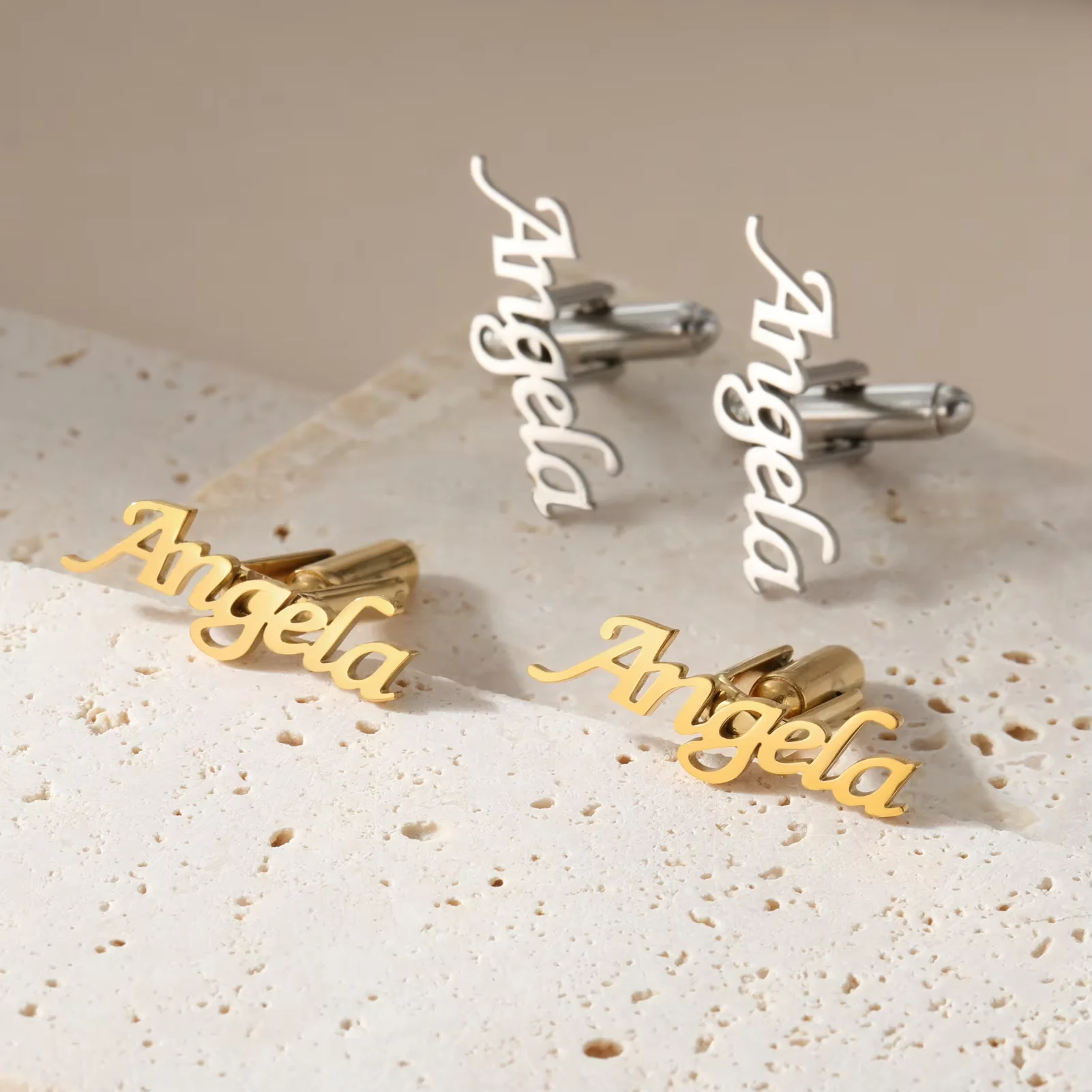 Amaxer 편지 새겨진 남자 옷깃 핀 맞춤 이름 선물 - Men Accessories Brooch 리뷰 및 가격