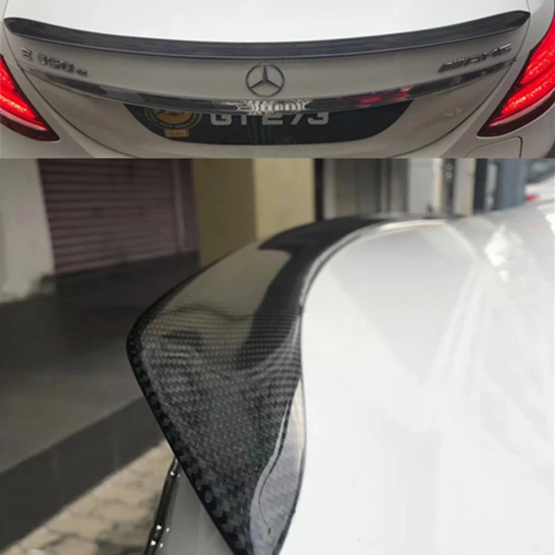 E Class Carbon fiber Rear Trunk Boot Spoiler Wing for Mercedes Benz W213 E200 E300 E400 E550 E63 AMG Sedan 4 Door 2016 2017