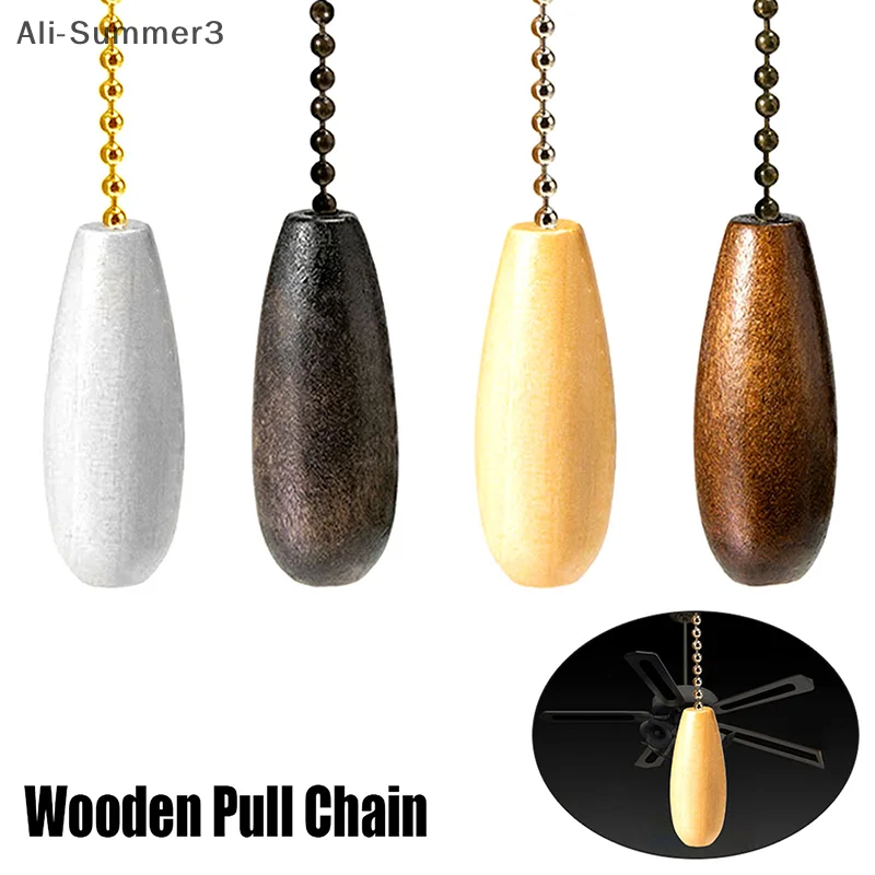 Ceiling Fan Chain Pulls Wooden Pull Chain Pendant Rope Extension Pull Chain Easy Install Removal For Ceiling Light Lamp Fan