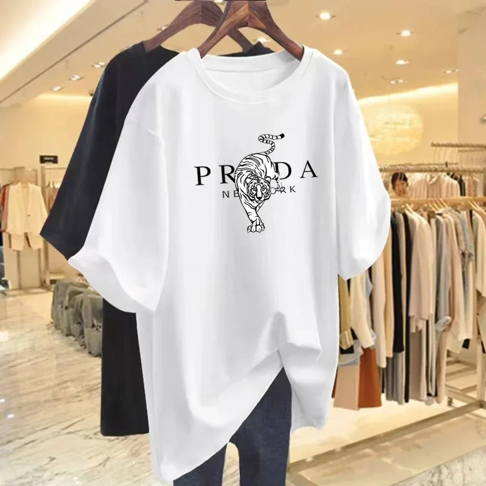 Summer Men Women Cotton Tshirt Oversized Short Sleeve T Shirt Luxury Brand Print T-shirt Tops 2024 Tee Trend Streetwear Clothes