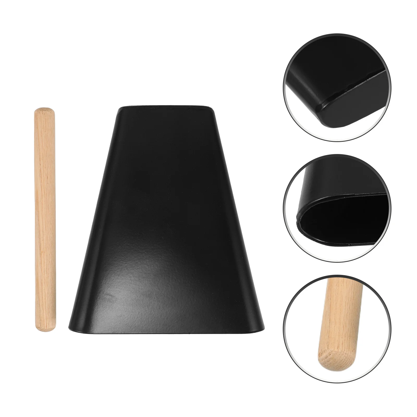 

1 Set Metal Cowbell For Drum Set With Mallet Sturdy Easy Installation Band Performance Studio Recording Beginner Percussion