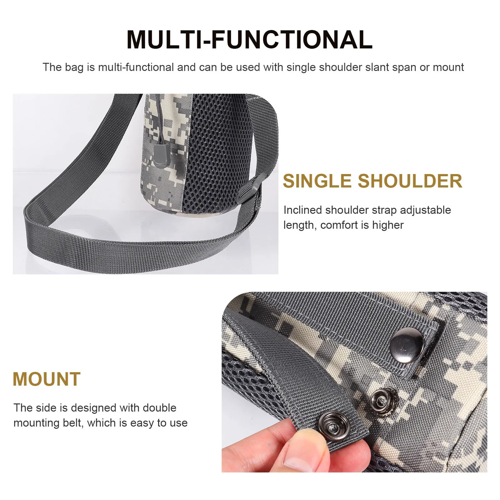 حقيبة زجاجات المياه نايلون المشي لمسافات طويلة في الهواء الطلق التخييم حقيبة سفر معزول الناقل حامل المحمولة تخزين الأكمام للغلاية الرياضية #3