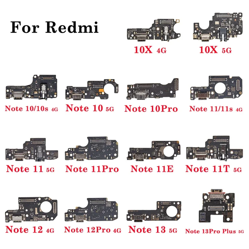 1PCs charging port for Redmi 10x note 10 10s 11 11e 11s 11T 12 13 Pro Plus 4G 5G dock USB charger connector flex cable