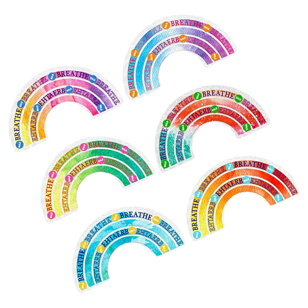 

6pcs Sensory Calm Adhesive Colored Decals Stress Relief Tool Phone Back Reusable Colorful Plastic Stickers For Uneasy People