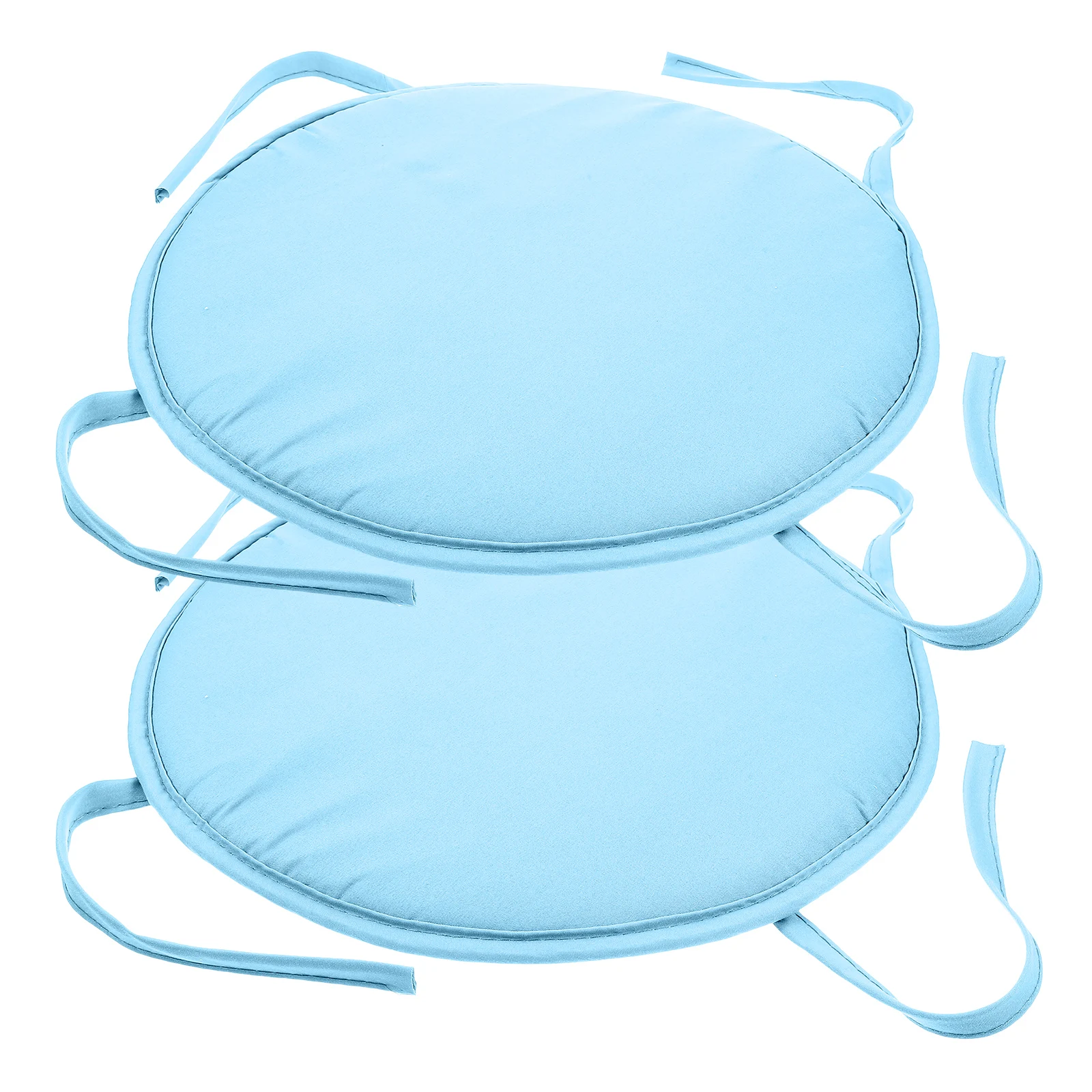 

2pcs Round Chair Cushions Thickened Sponge Padding Non-Slip Ties Dining Stool Seat Pads Outdoor Patio Furniture Cushions Soft