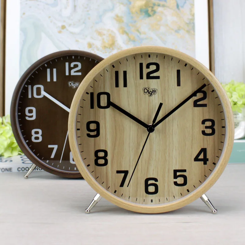 Digo Large Wooden Desk Clock Amazon Creative Table Clock Living Room Solid Wood Clock