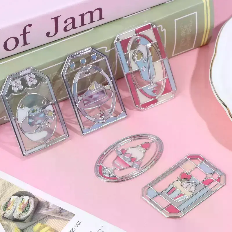 3D Relief Japanese Kawaii Stained Glass Windows Series DIY Cute Aesthetic Stickers For Scrapbooking Bookmarks