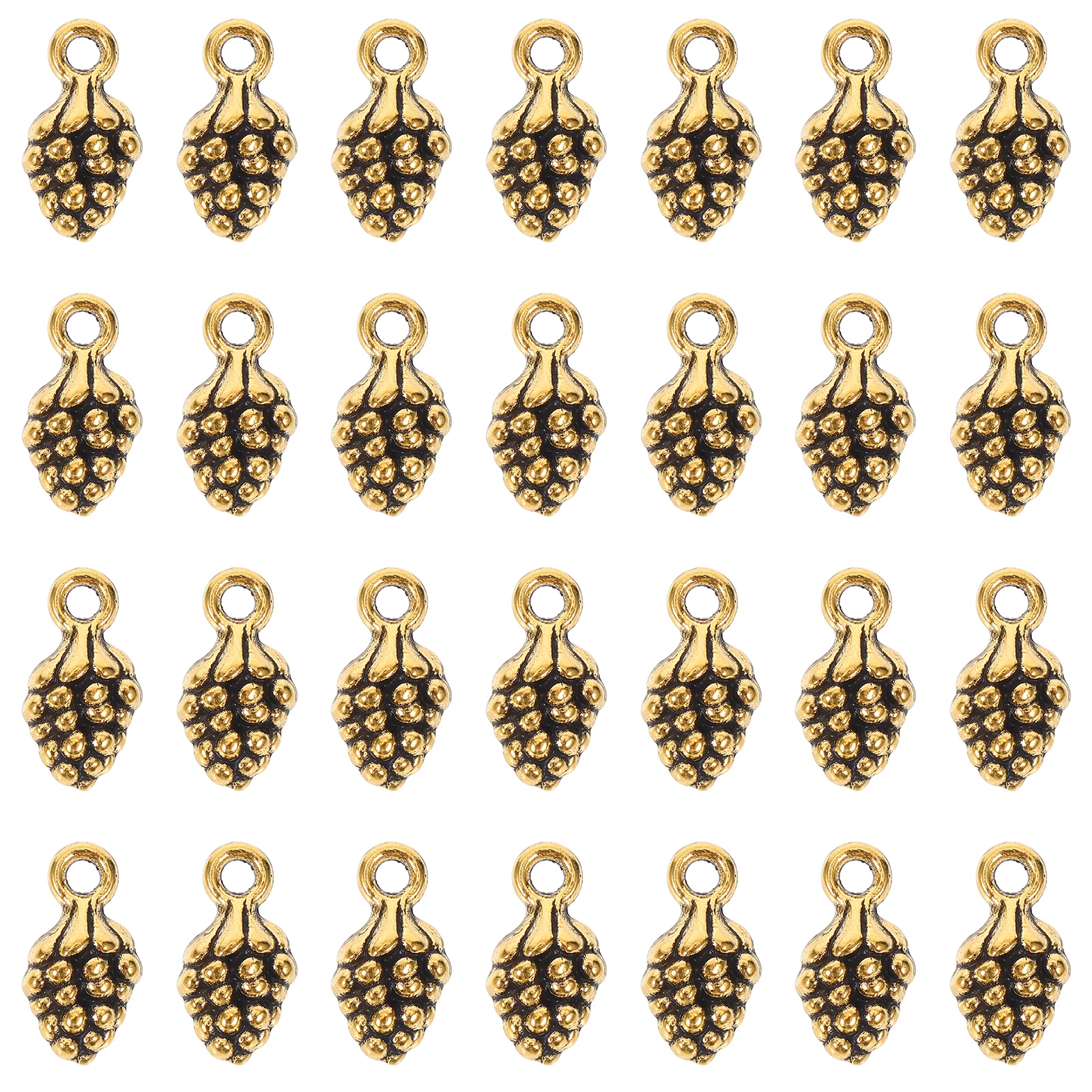 

100 Pcs Alloy Pendant Pine Cones Ornaments Decorations Pinecones Jewelry Christmas Decorative Winter Accessories