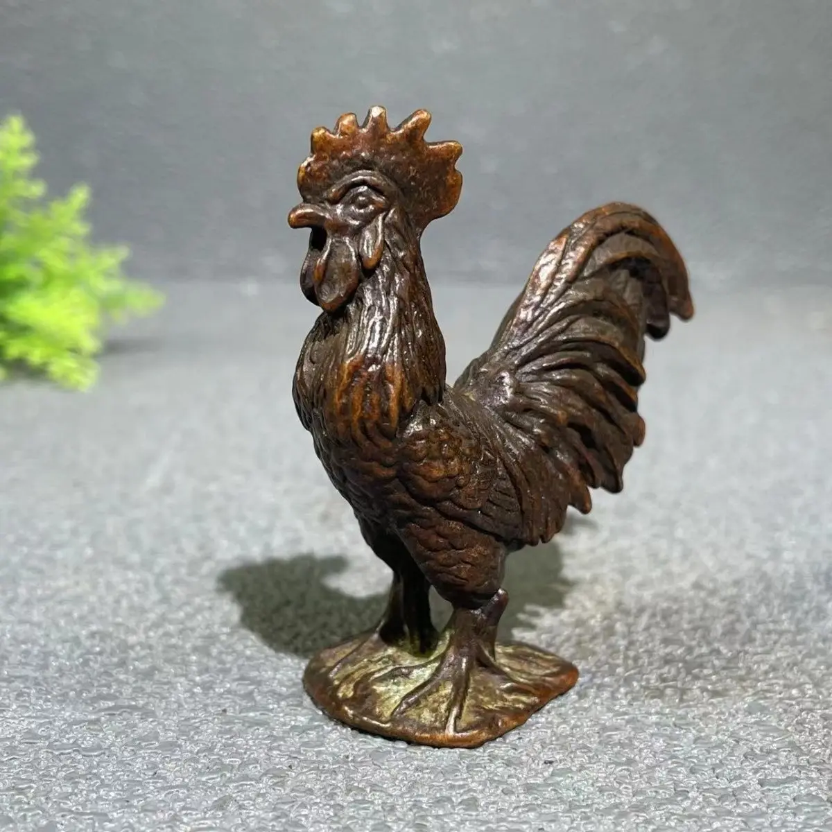 Retro Good luck cock rooster Ornament Decoration Tea Pet Figurines Desk Decor Accessories