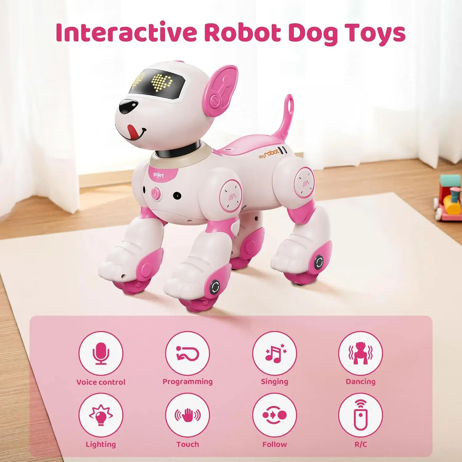 Rc cachorro inteligente Robot perro juguete acrobacias Control remoto Diy programación voz interactiva niños electrónicos mascota perro regalos