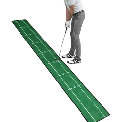 Colchoneta verde de golf para interiores, colchoneta de entrenamiento de golf Putter, práctica de hogar y oficina, 28,5x240cm, 30x280cm, THANKSLEE