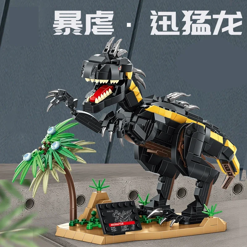 MOC Technology Velociraptor Building Blocks Jurass Indominus Park Dinosaurs World Bricks Creative Toy for Boys and Blocks fans - view 2