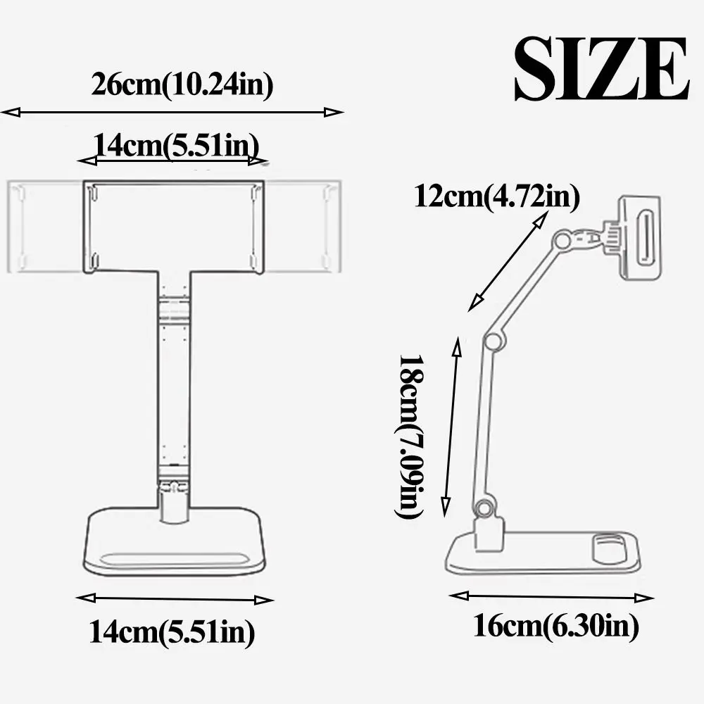 Pemegang Monitor portabel putar 360 °, dudukan layar Monitor dapat diputar bebas lubang, pemasangan Desktop tinggi dapat disesuaikan