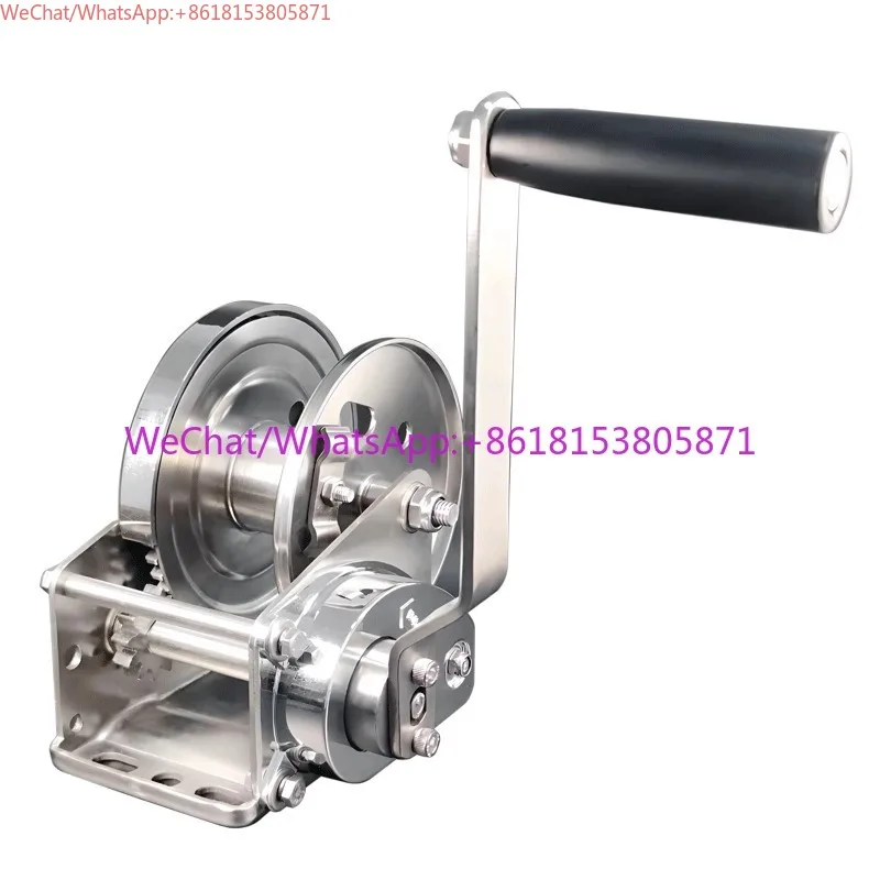304 stainless steel hand winch car two-way self-locking sewage environmental protection coil rope