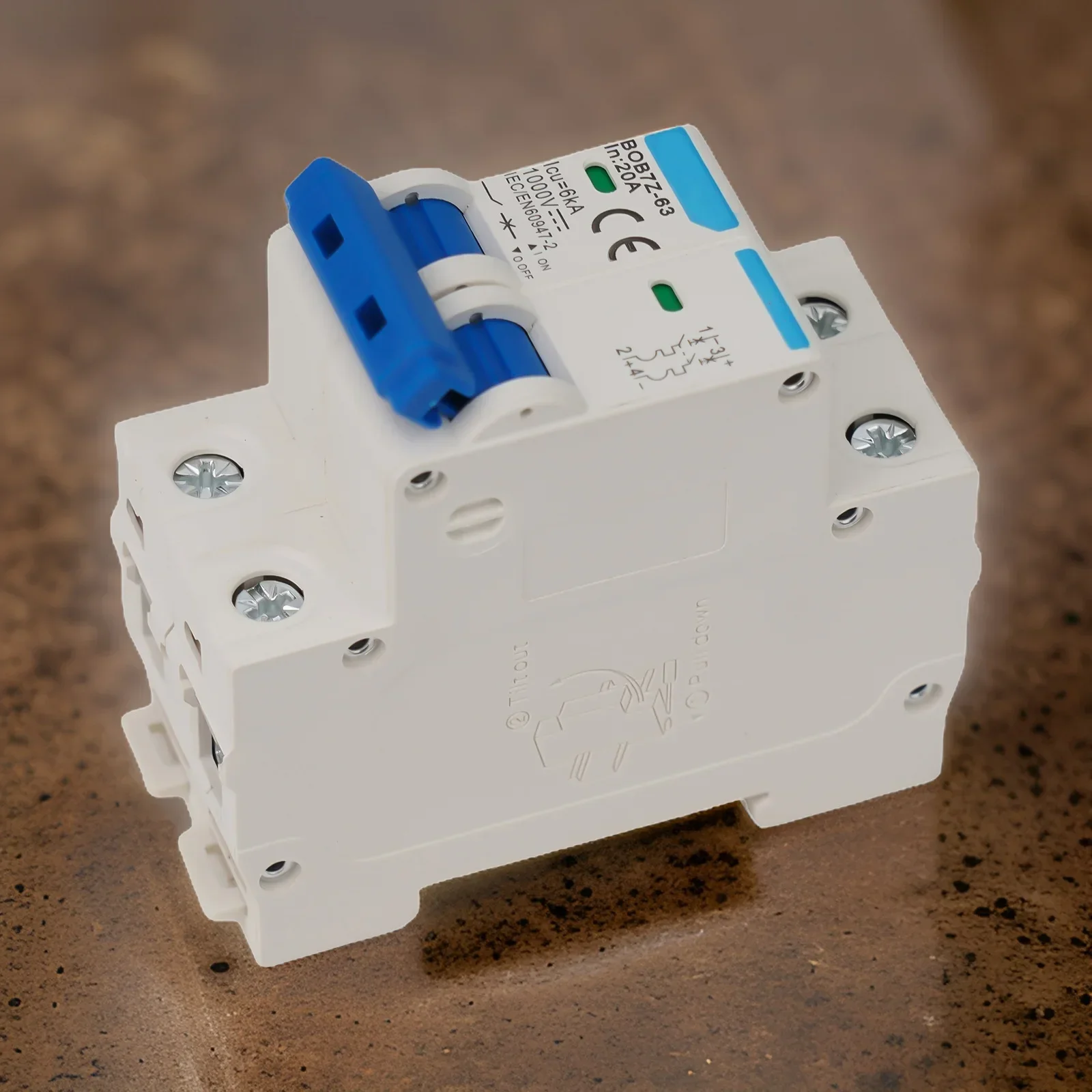 DC Circuit Breaker 1000V 2 Pole Double MCB Solar PV 6 10 16 20 32 40 50 63 Amp Solar Replacment Accessories For Household