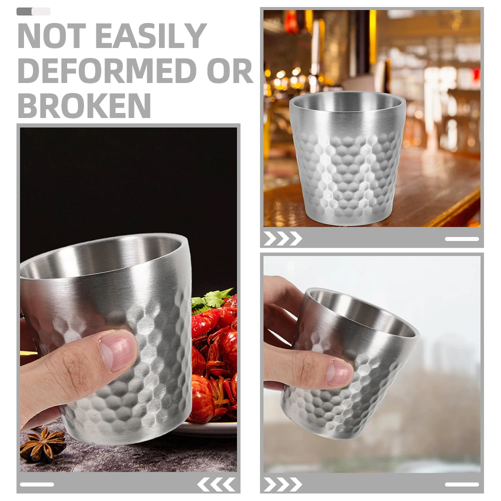 

4pcs Stainless Steel Beer Water Coffee Mug For Camping Picnic Outdoor 175Ml Portable Drink Cup Reusable Wine Cup Strong