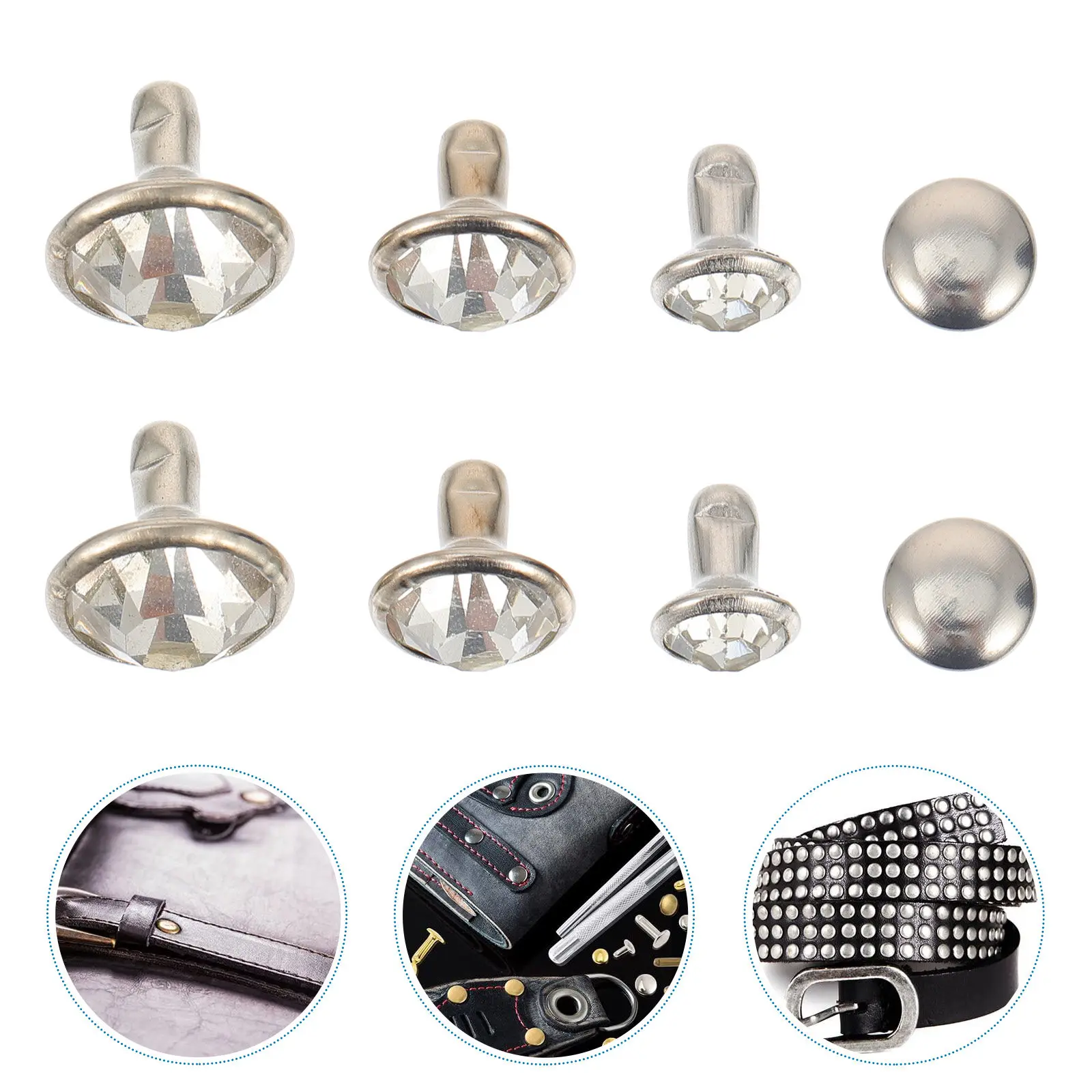 

60 шт. Премиальные декоративные заклепки для одежды, сумок, ремней, обуви, аксессуары для ремонта, заклепки для рукоделия