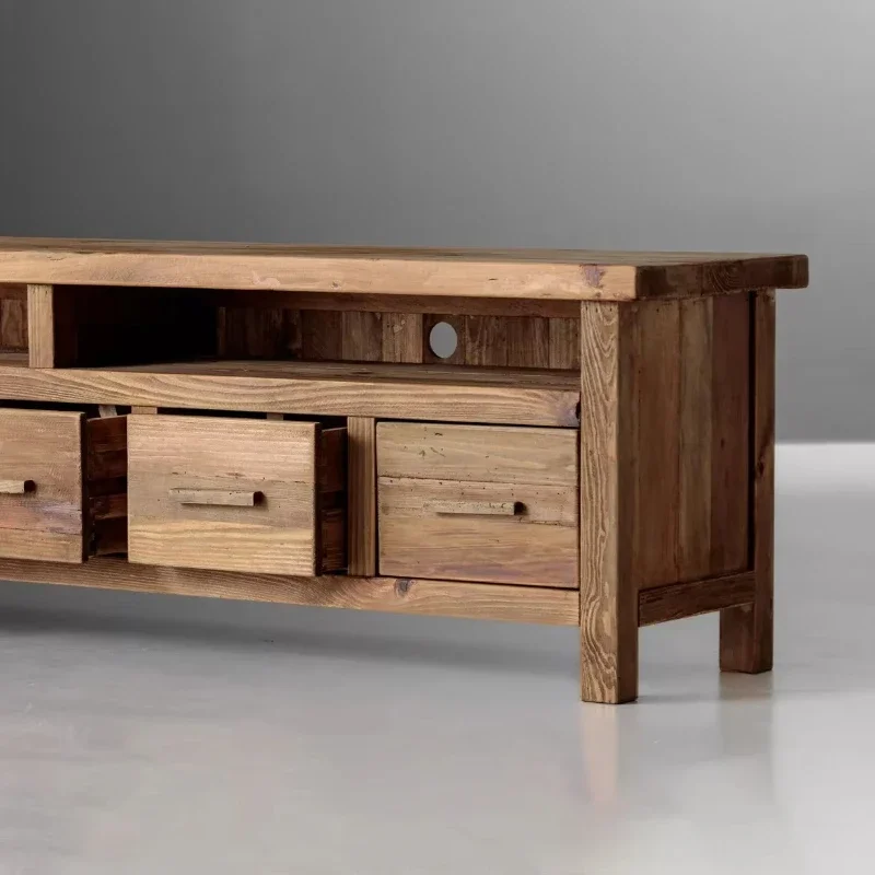 Wooden Living Room Design Furniture Light Emitting Diode Drawer Holder Bedroom Quality, Material Medieval TV Cabinet