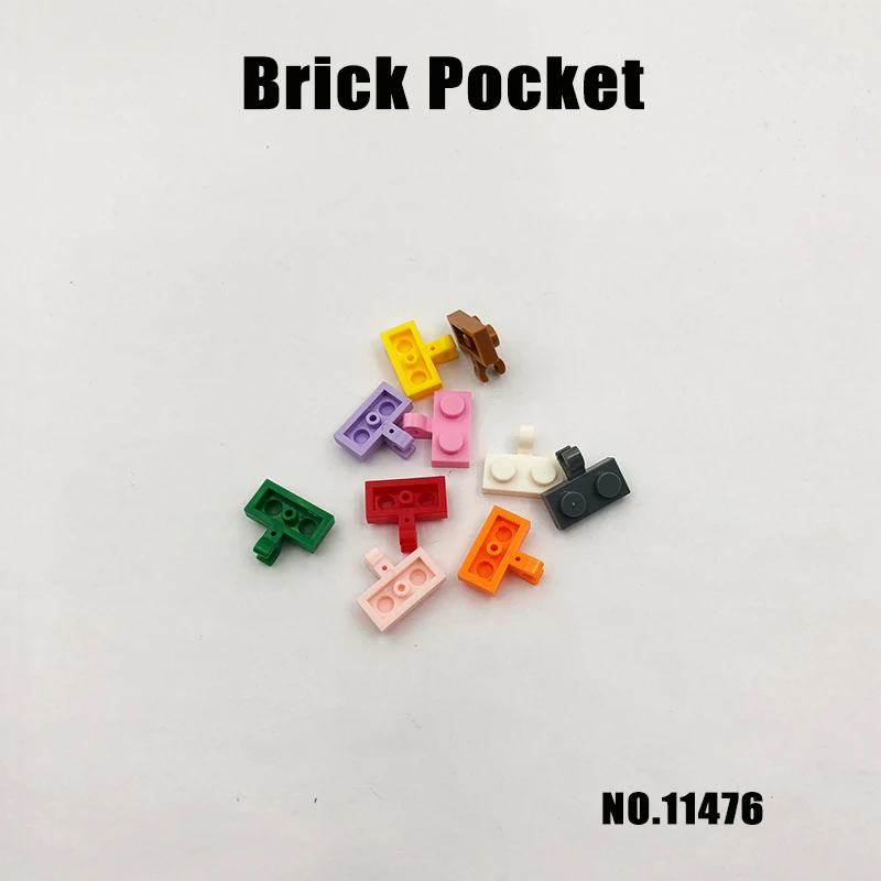

200pcs Part 11476 65458 Plate 1 x 2 with Clip on Side MOC DIY Building Block Bricks Toy