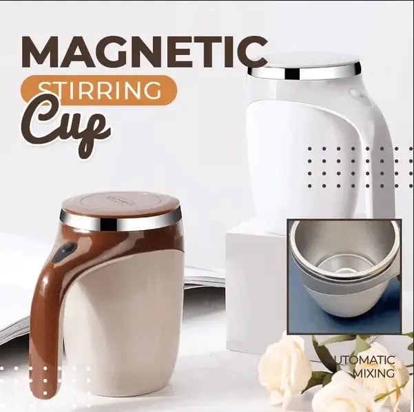 Rechargeable Automatic Magnetic Stirring Coffee Mug Portable Electric Mixing Stainless Steel Rotating Magnetic Home DrinkingTooL