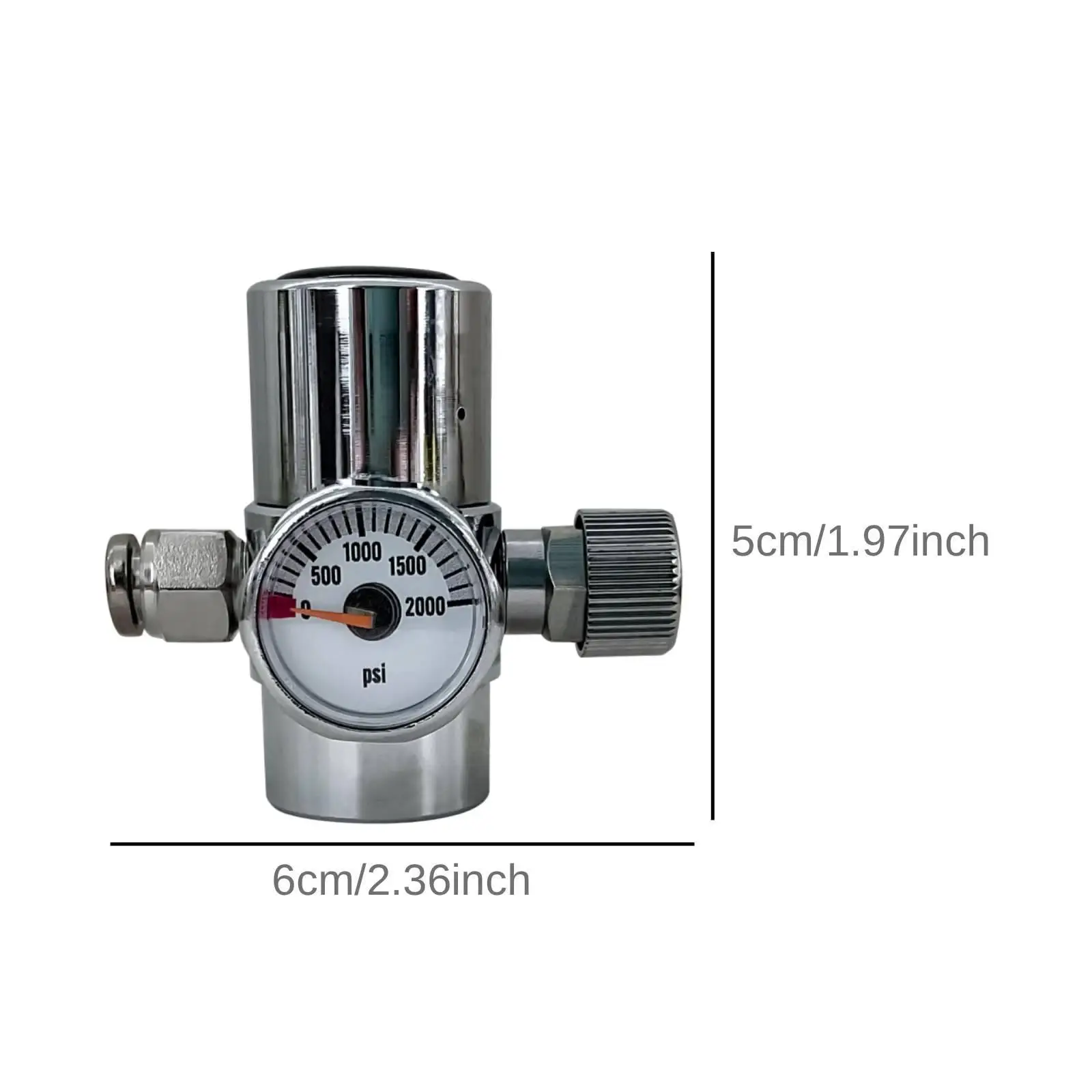 Soda Water Regulator Valve Fits 0.6L Carbonating Tanks with TR21x4 Thread