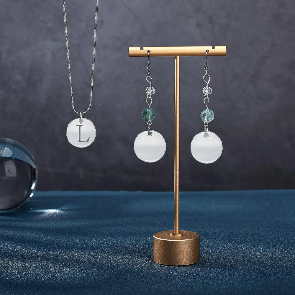 30 قطعة ختم النحاس علامة فارغة 20 مللي متر/0.78 "عملة مستديرة Charms قلادة ختم الفراغات مع ثقب علامة الكلب الفراغات لسلسلة المفاتيح