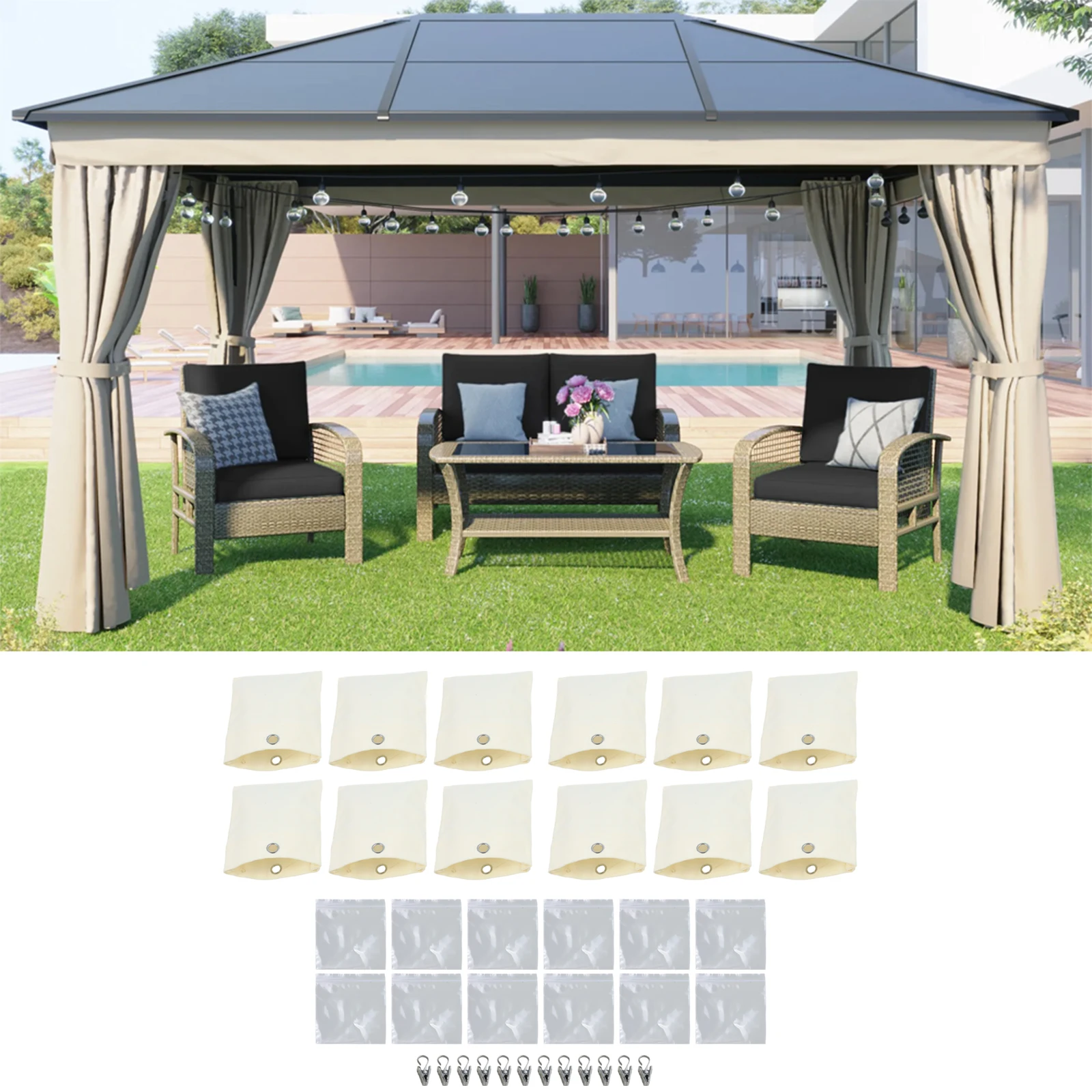 

12 упаковок, уличные занавески, мешок с песком, утяжеленные сумки, холщовые весы для балконной драпировки, нижние сумки для перголы, шторы, кабина, беседки, сада