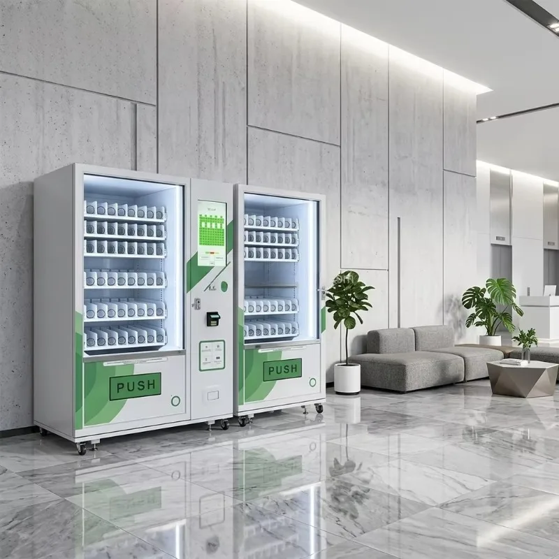 Vending Machine with QR Code Payment Option for Convenient Unattended Retail and Quick Checkout