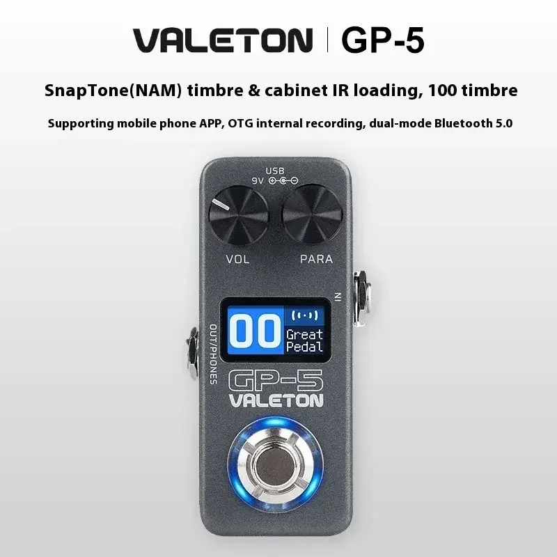Valeton GP-5 Electric Guitar Integrated Effect Mix Bass Device Loader Supports Loading Third-party Enclosure IR Files