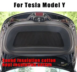 Per Tesla Model Y coperchio del bagagliaio anteriore isolamento acustico cappuccio interno in cotone antipolvere e accessori di modifica insonorizzati