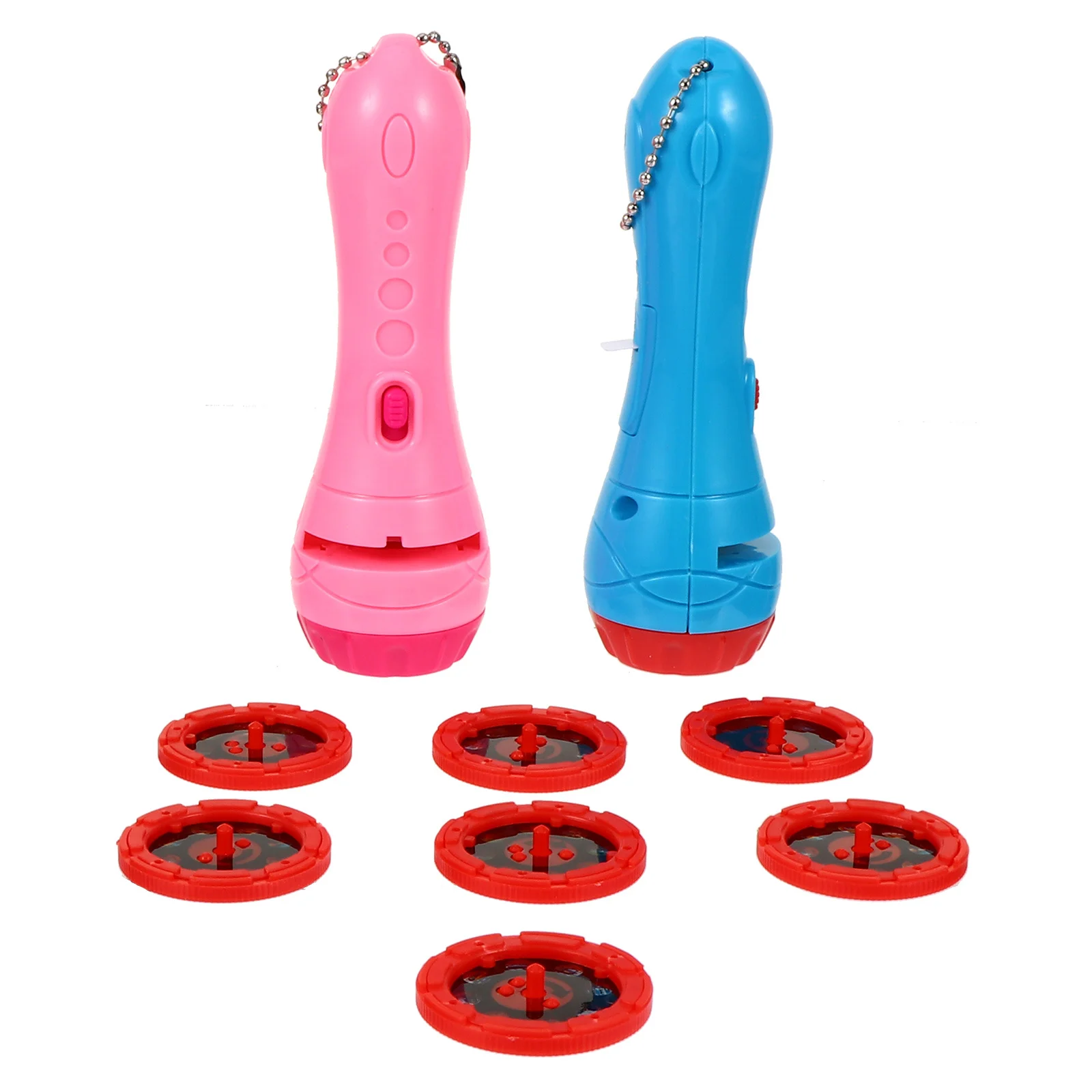 

2Pcs Kids Projection Torch Lamp High Quality Material Easy Carry Size for Cognitive Growth Science Learning Playtime Gift Idea