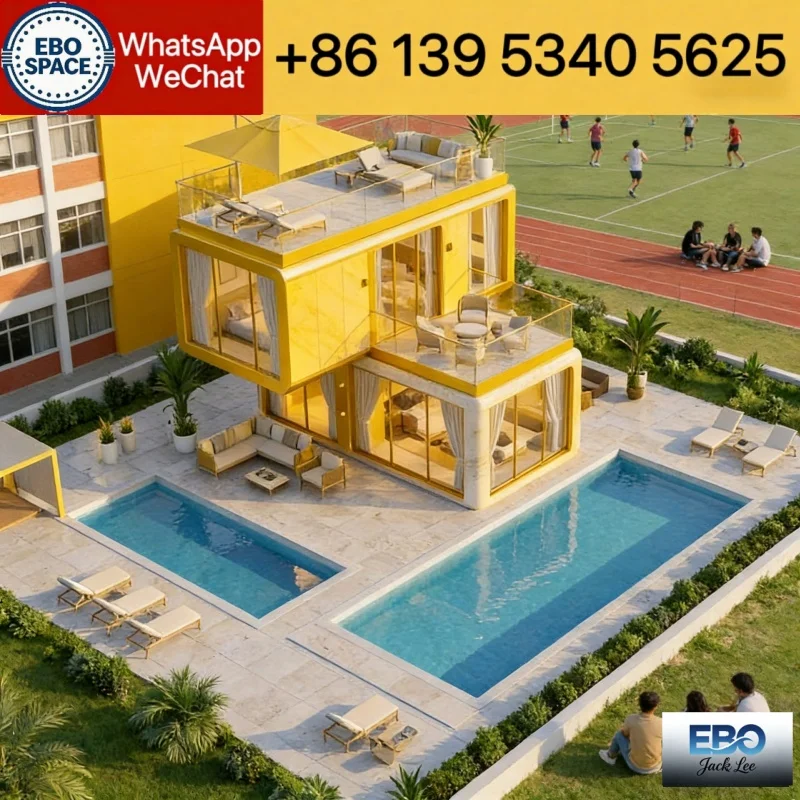 Budget 20ft foldable expandable prefab container house outdoor villa waterproof durable system kitchen bathroom