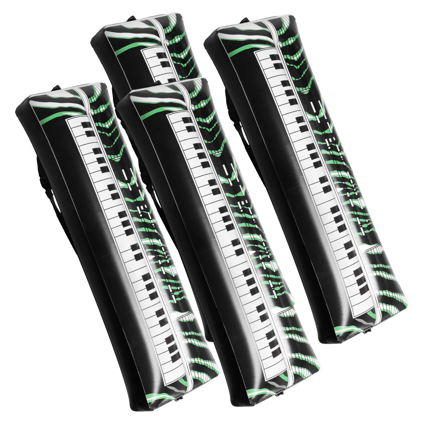 

4pcs Inflatable Electronic Keyboards Safe Material Reusable Party Decorations Musical Instruments Props for Beach Fun