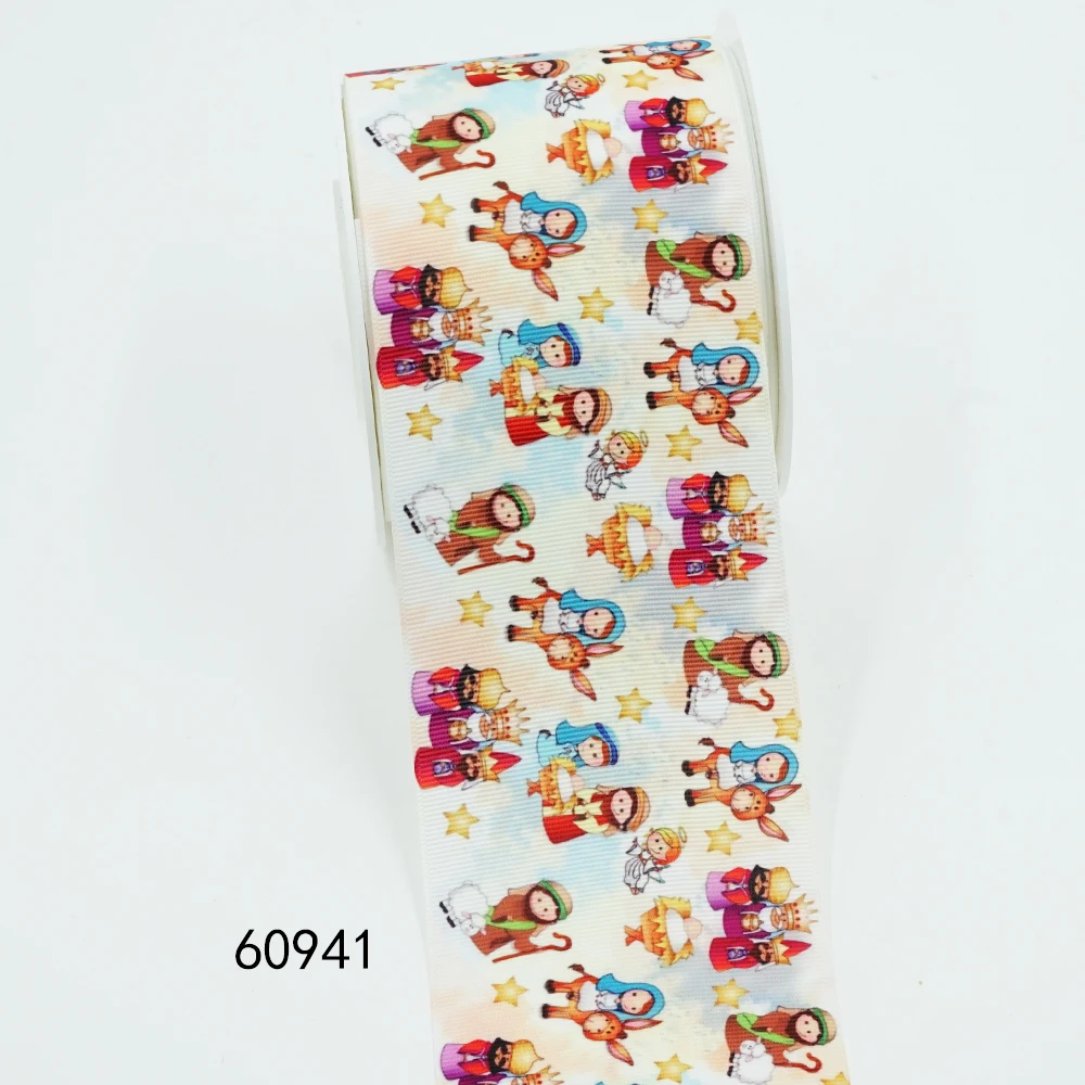 لتقوم بها بنفسك الكرتون يسوع المطبوعة Grosgrain الشريط ل لوازم الحرفية اكسسوارات الخياطة 5 ياردة ، راتنجات مستو 10 قطع. 59585