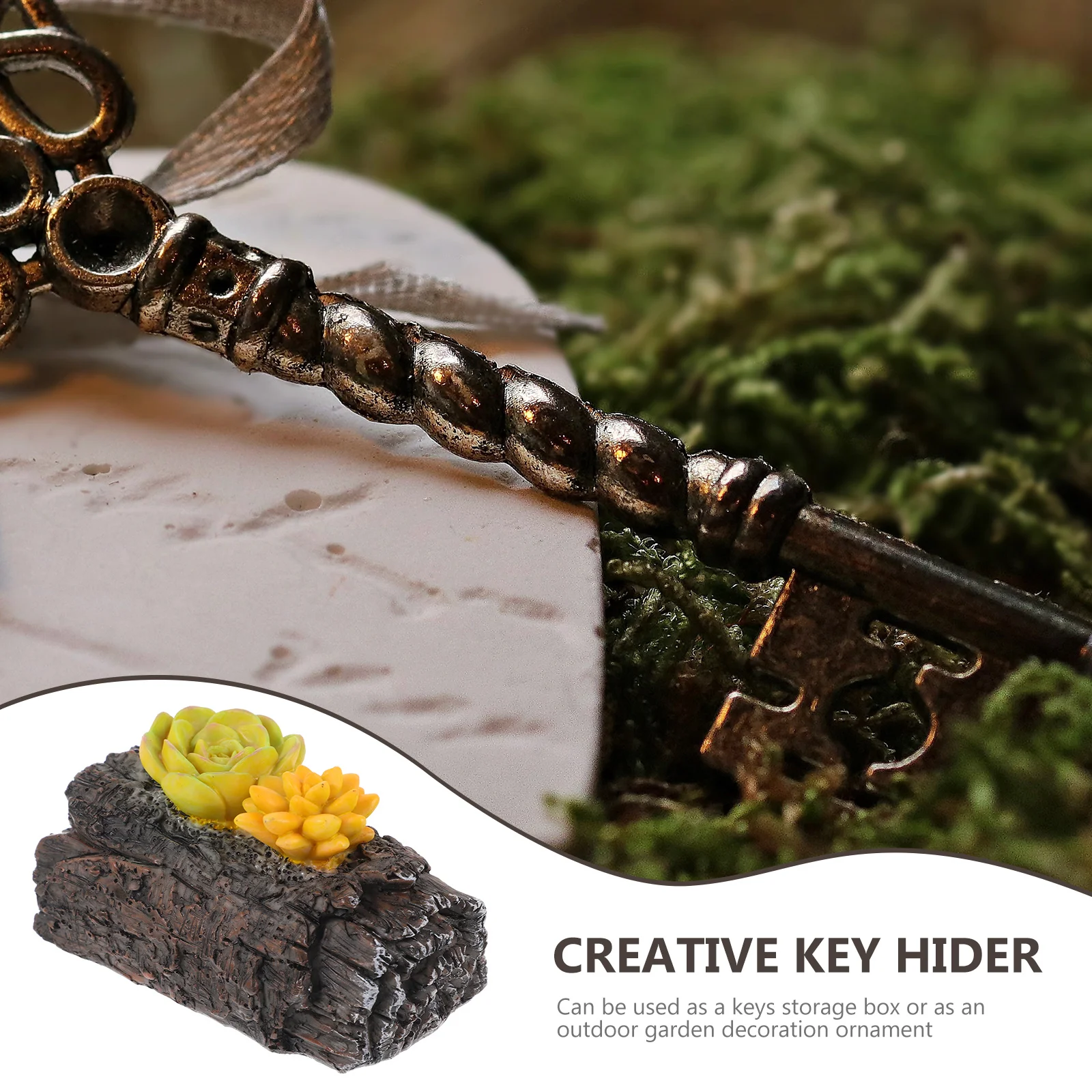 

Creative Resin Stump Key Hider Garden Decorative Outdoor Key Storage Box Hidden Holder Security Case for Spare Keys