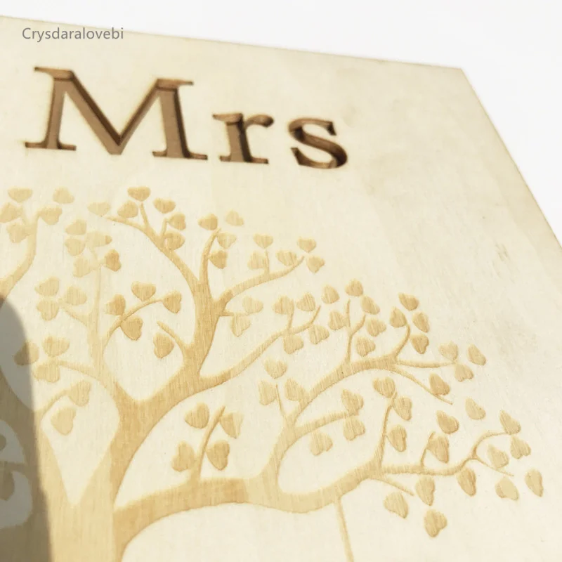 New Wooden Mr. And Mrs. Photo Frame MRMRS Wedding Guest Sign-in This Wedding Signature Book Sign-in Book