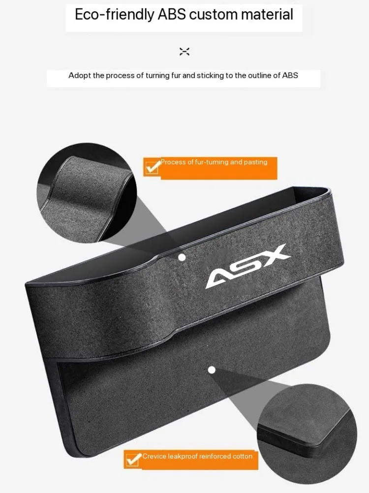 Car Seat Crevice Gaps Storage Box Seat Organizer Gap Slit Filler Holder For  ASX Car Slit Pocket Storag Box