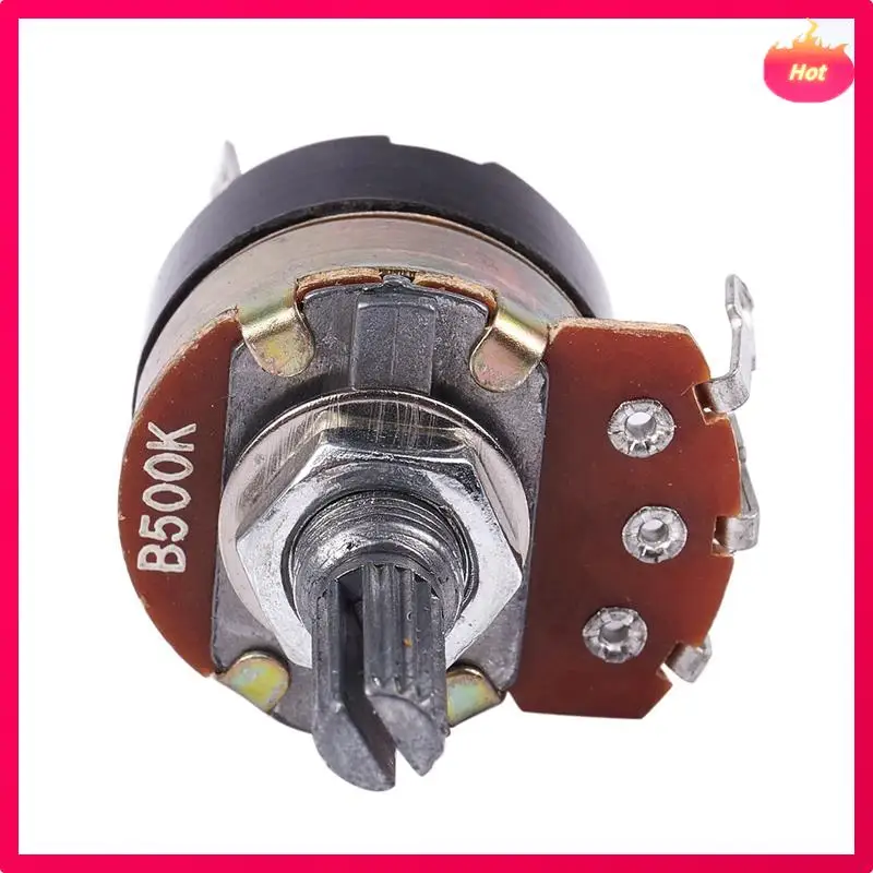 10Pcs 500K Ohm Single Linear Taper Potentiometers With On/Off Switch